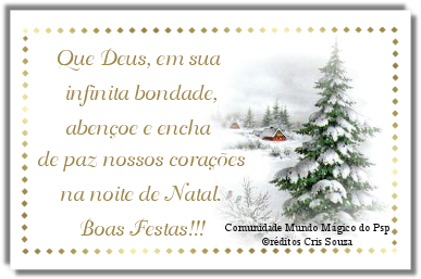 Que Deus, em sua infinita bondade, abençoe e encha de paz nossos...