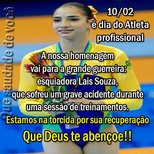 10/02 - Dia to Atleta Profissional A nossa homenagem vai para a grande...
