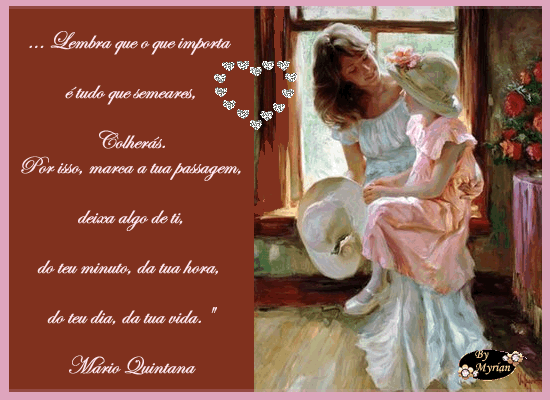 ... Lembra que o que importa é tudo que semeares, colherás...