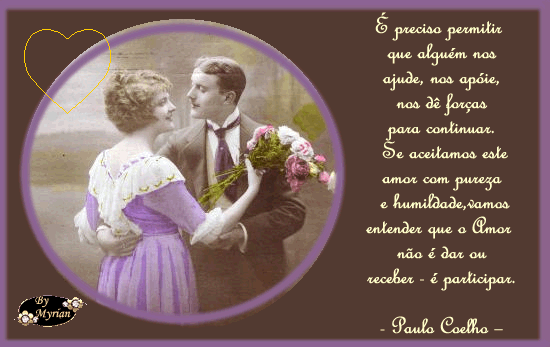 É preciso permitir que alguém nos ajude, nos apóie, nos...