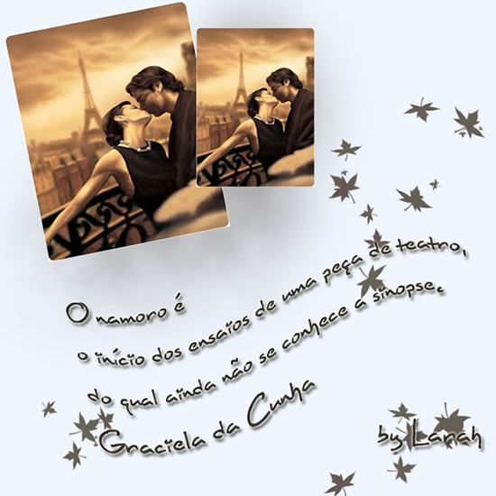 O namoro é o início dos ensaios de uma peça de teatro...