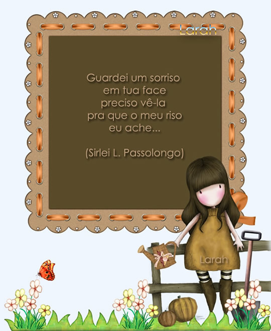 Guardei um sorriso em tua face preciso vê-la para que o meu riso eu...