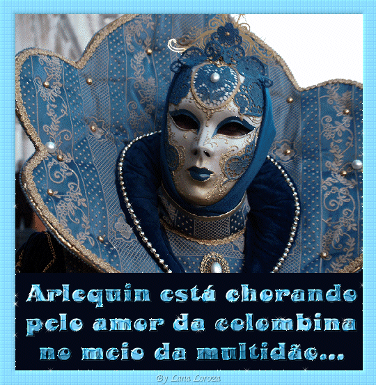 Arlequim está chorando pelo amor da colombina no meio da...