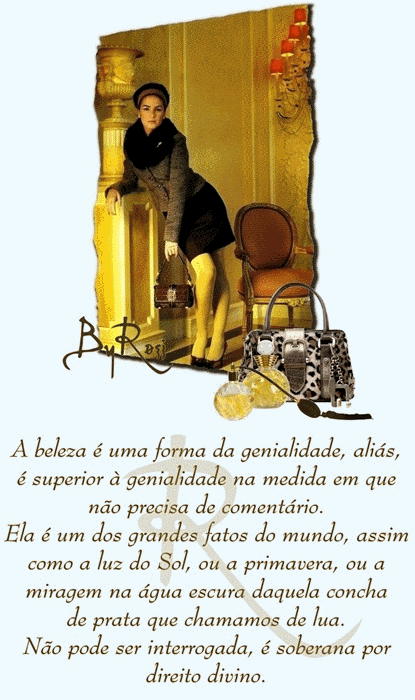 A beleza é uma forma de genialidade – aliás, é...