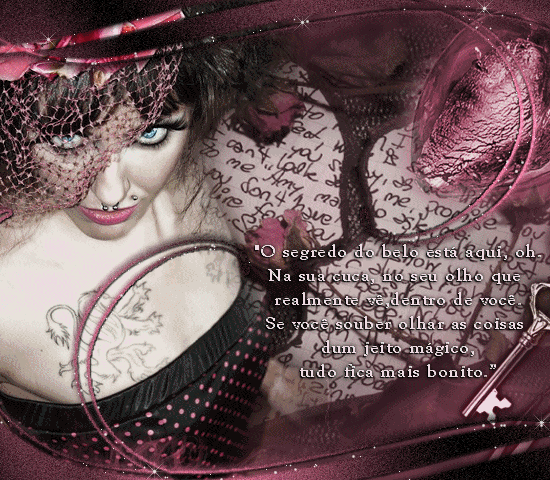O segredo do belo está aqui, oh, Na sua cuca, no seu olho que...