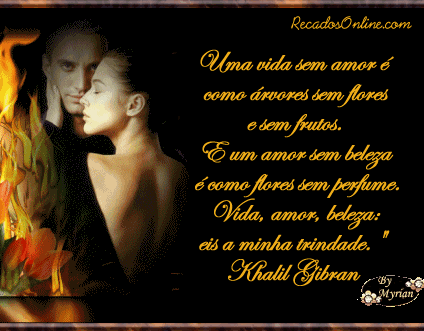 Uma vida sem amor é como árvores sem flores e sem frutos. E um...