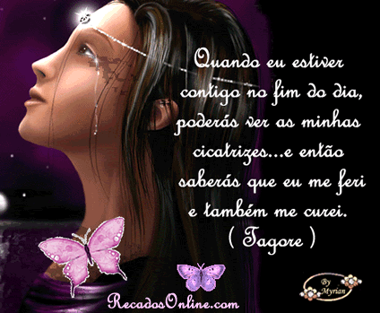 Quando eu estiver contigo no fim do dia, poderás ver as minhas...