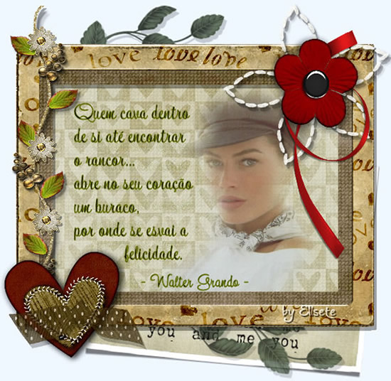 Quem cava dentro de si até encontrar o rancor... abre no seu...