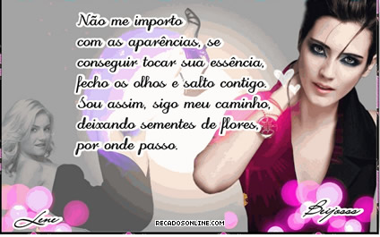 Não me importo com as aparências, se conseguir tocar dia...