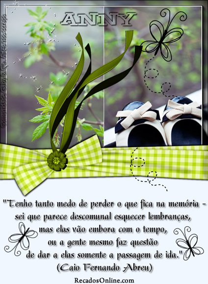 Tenho tanto medo de perder o que fica na memória - sei que parece...