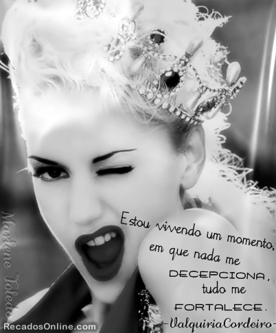 Estou vivendo um momento em que nada me DECEPCIONA, tudo me FORTALECE...