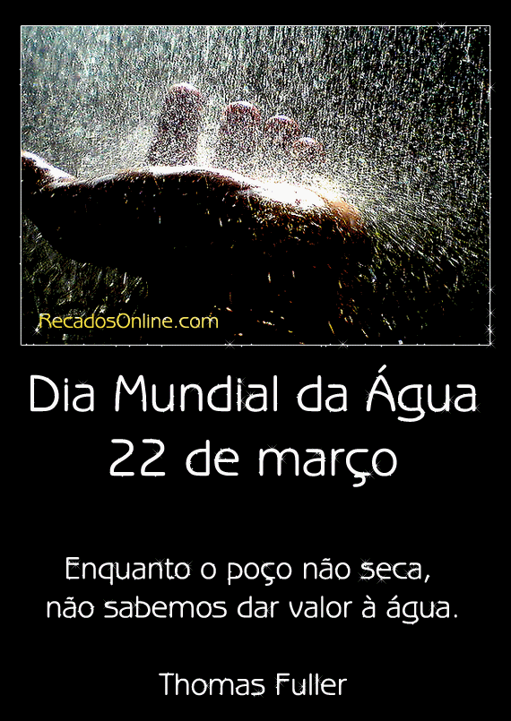 Dia Mundial da Água 22 de março Enquanto o poço não...