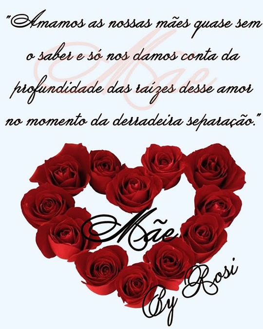 Amamos as nossas mães quase sem saber e só nos damos conta da...