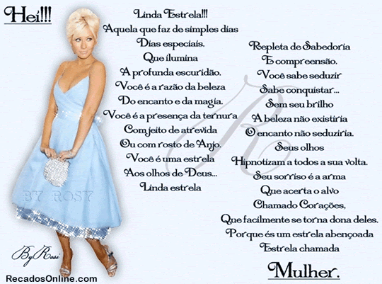 Linda Estrela!!! Aquela que faz de simples dias Dias especiais. Que ilumina...