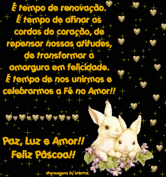 É tempo de renovação. É tempo de afinar as...