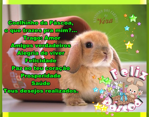 Coelhinho da Páscoa, o que trazes pra mim? Amigos verdadeiros...