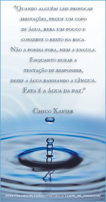 Quando alguém lhe provocar irritações, pegue um copo de...