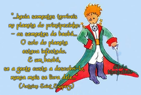 ... havia sementes terríveis no planeta do principezinho: as sementes...