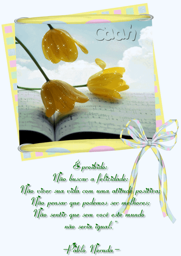 É proibido: Não buscar a felicidade, Não viver sua vida...