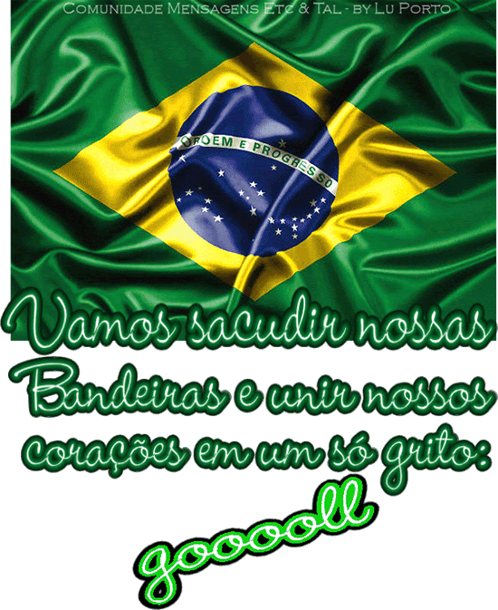 Vamos sacudir nossas bandeiras e unir nossos corações em um...