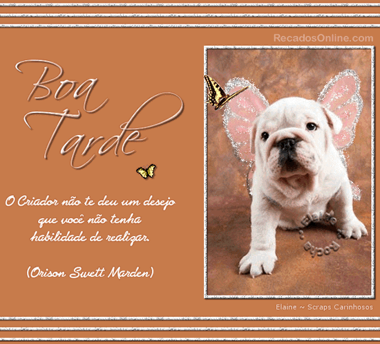 Boa Tarde! "O Criador não te deu um desejo que você...