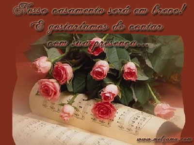 Nosso casamento será em breve! E gostaríamos muito de contar...