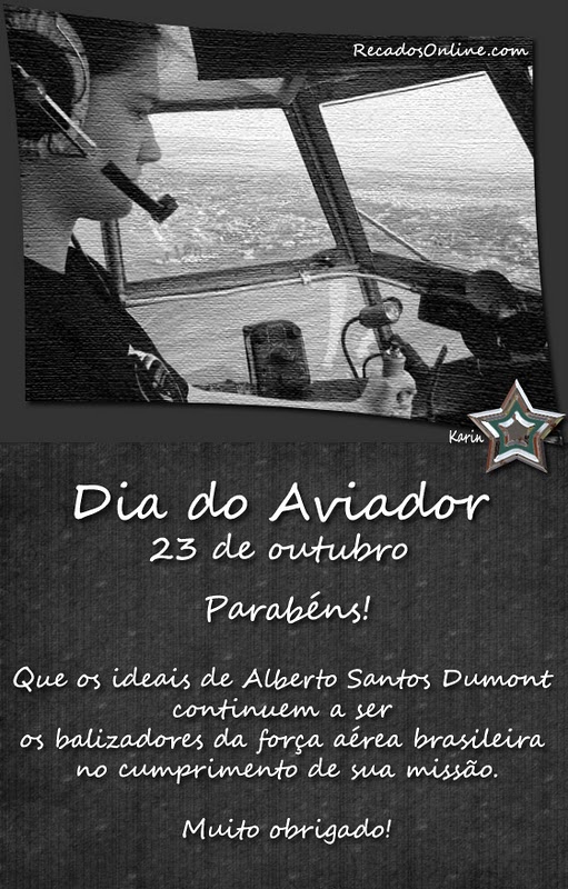 Dia do Aviador - 23 de Outubro. Parabéns! Que os ideais de Alberto Santos...