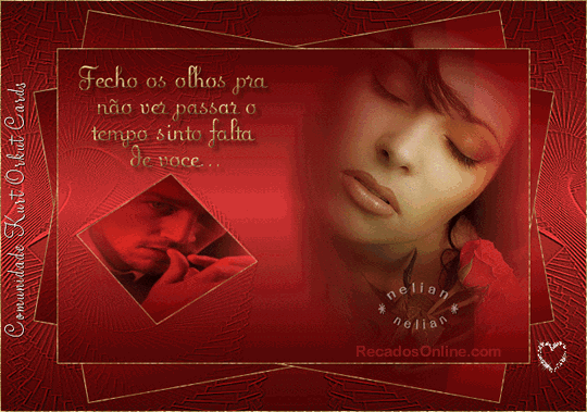 Fecho os olhos pra não ver passar o tempo, sinto falta de você...