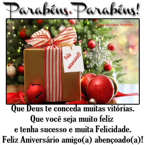 Parabéns, parabéns! Que Deus te conceda muitas...