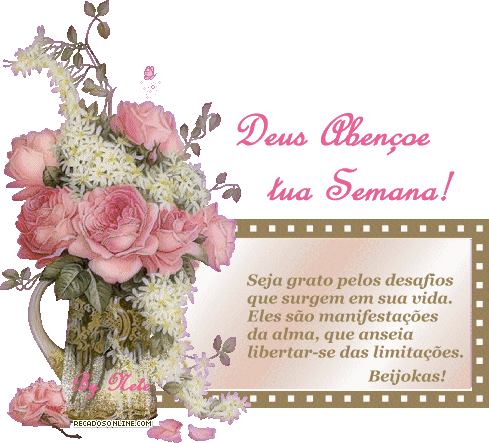 Deus abençoe tua Semana! Seja grato pelos desafios que surgem em sua...
