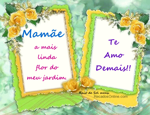 Mamãe, a mais linda flor do meu jardim. Te Amo demais!!