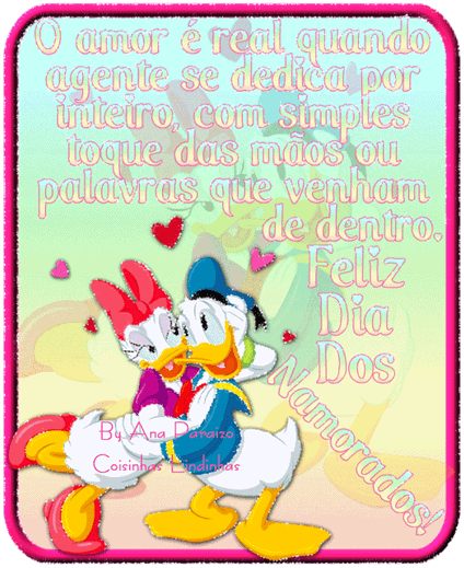 O amor é real quando a gente se dedica por inteiro com simples toque...