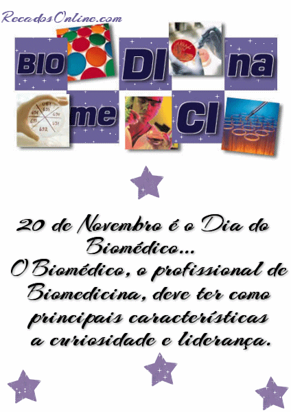20 de Novembro é o Dia do Biomédico...