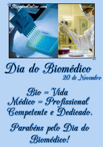 Dia do Biomédico 20 de Novembro Bio =...