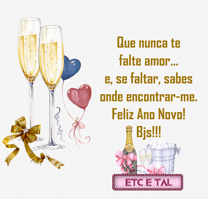 Que nunca te falte amor e, se faltar, sabes onde erncontrar-me. Feliz ano...