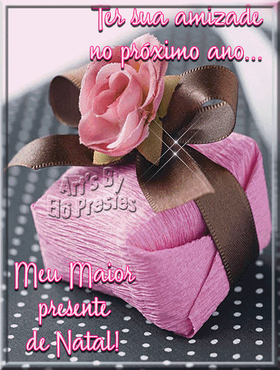 Ter sua amizade no próximo ano, meu maior presente de natal!