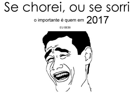 Se chorei, ou se sorri, o importante é que em 2017 eu bebi.