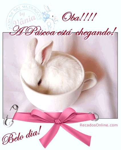 Oba! A páscoa está chegando! Belo dia!