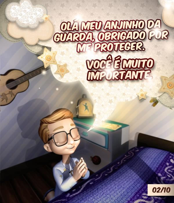 Olá, meu anjinho da guarda. Obrigado por me proteger. Você...