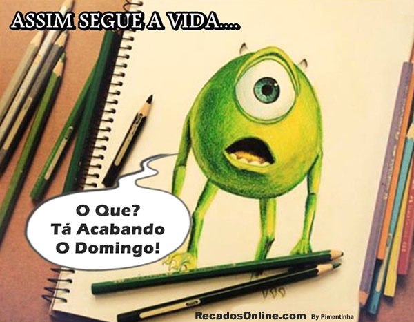 Assim segue a vida... O que? Tá Acabando O Domingo!