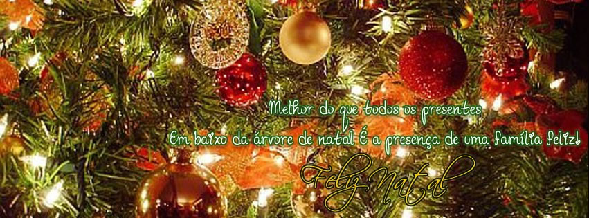 Capa para Facebook de Feliz Natal Melhor do que todos os presentes embaixo da...