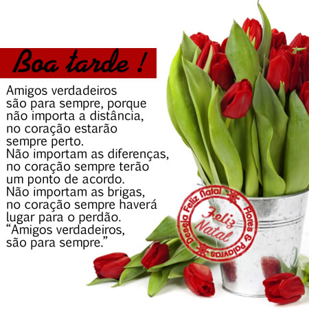 Boa tarde! Amigos verdadeiros são para sempre, porque não...
