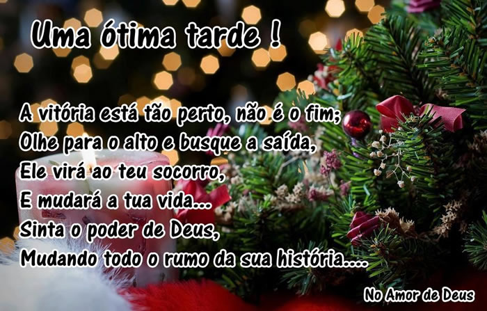 Uma ótima tarde! A vitória está tão perto...