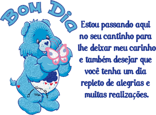 Bom dia, Estou passando aqui no seu cantinho para lhe deixar meu carinho e...