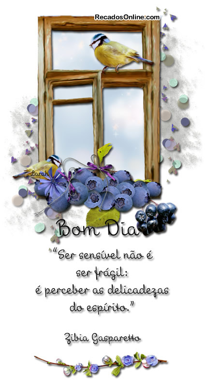 Bom Dia "Ser sensível não é ser frágil...