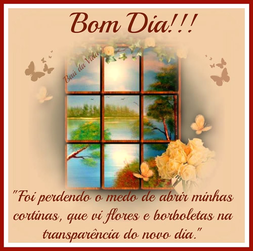 Bom Dia!!! Foi perdendo o medo de abrir minhas cortinas, que vi flores e...