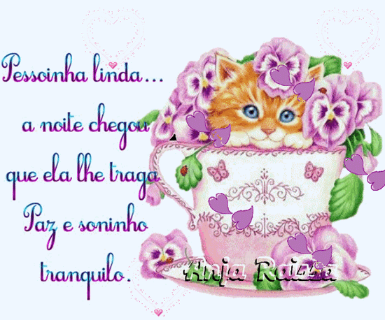 Pessoinha linda a noite chegou, que ela lhe traga paz e sonho traga paz e...