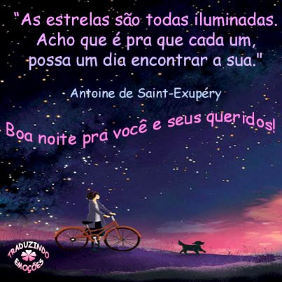 As estrelas são todas iluminadas. Acho que é pra que cada um...