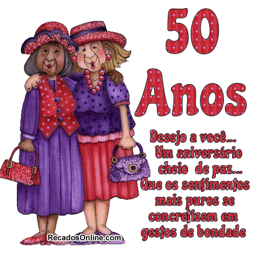 50 anos Desejo a você um aniversário cheio de paz.. Que os...