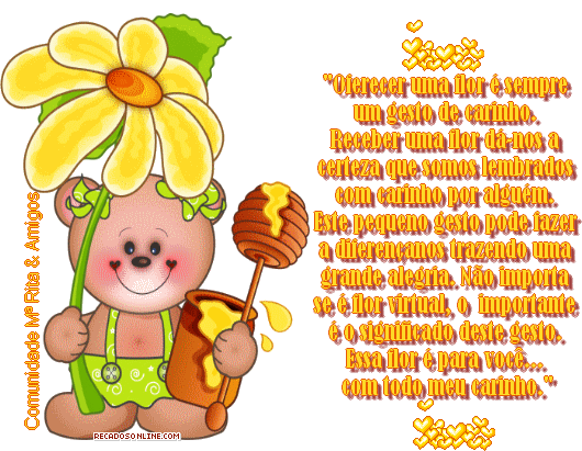 Oferecer uma for é sempre um gesto de carinho. Receber uma flor...